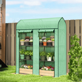 Garden Bed with Mini Greenhouse